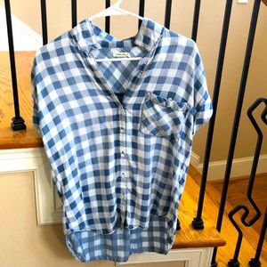 Blue loose fitting shirt